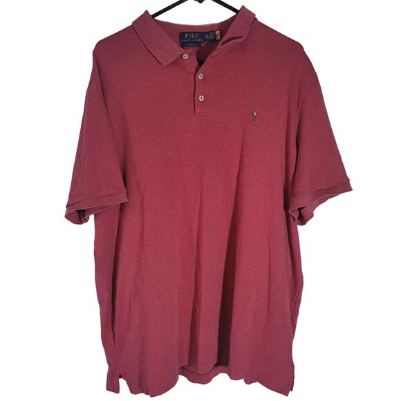 Polo Ralph Lauren Size XXL Men's Classic Fit Short-Sleeve Polo Dusty Red - Picture 1 of 9